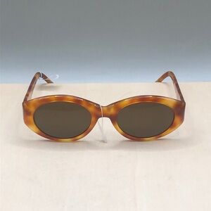 New old stock Egon Von Furstenberg sunglasses italy vintage MOD amber tortoise